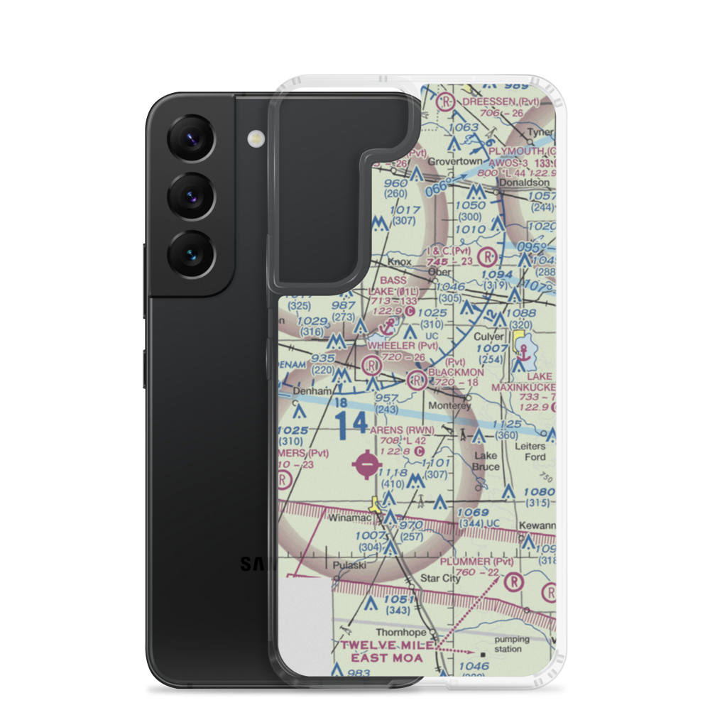 Blackmon Field (IN69) VFR Sectional Samsung Case Samsung Galaxy S22 model shown