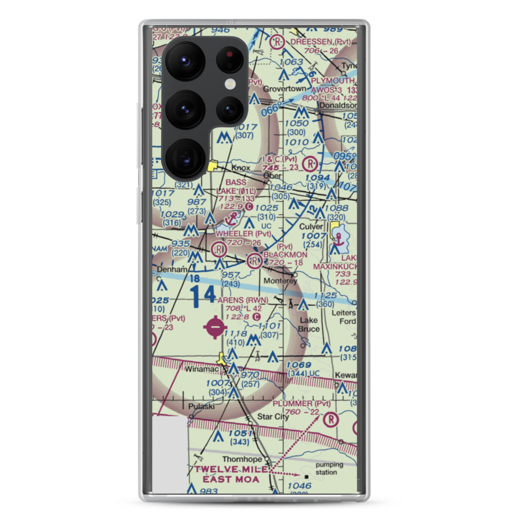 Blackmon Field (IN69) VFR Sectional Samsung Case Samsung Galaxy S22 Ultra model shown