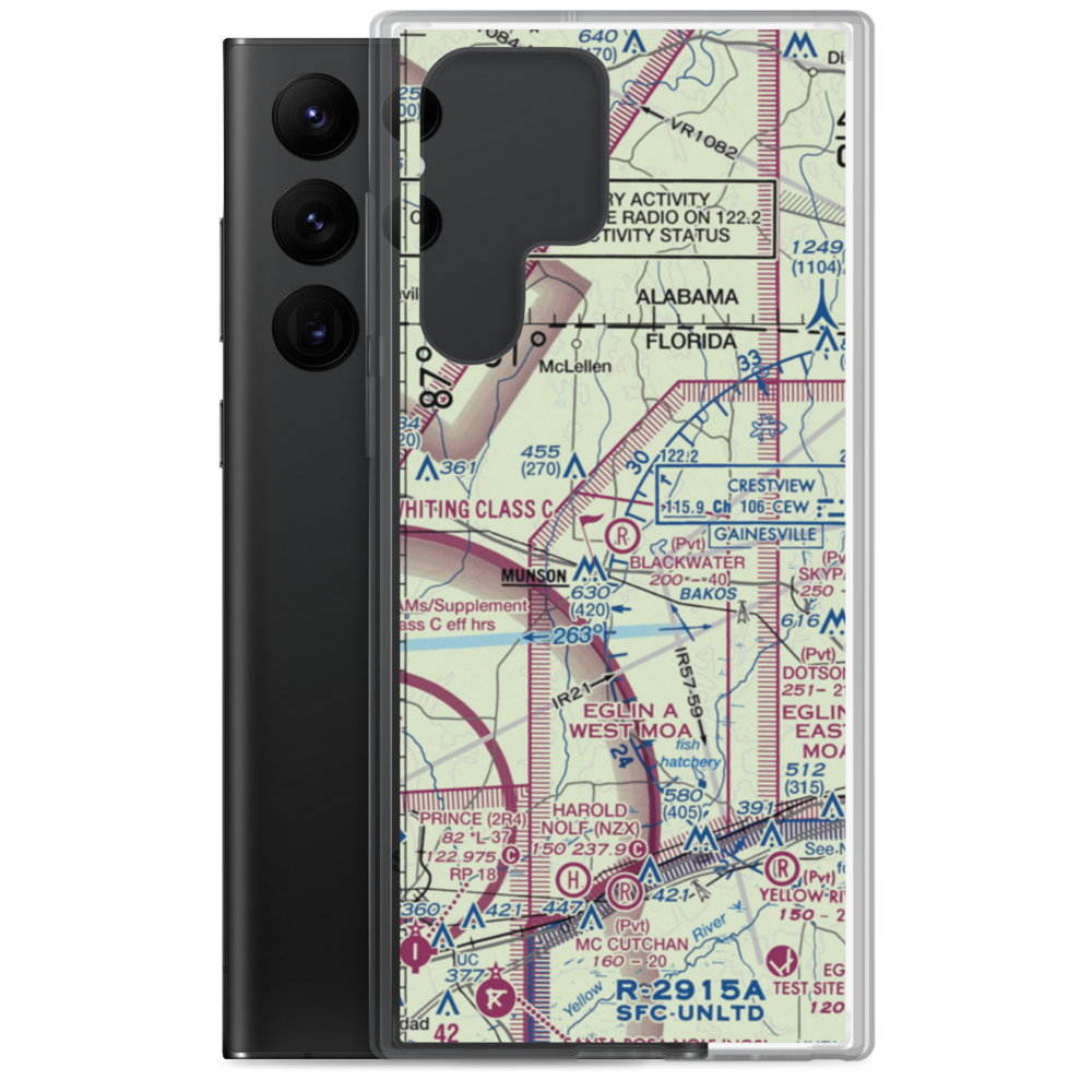 Blackwater Airfield (8FD3) VFR Sectional Samsung Case Samsung Galaxy S22 Ultra model shown