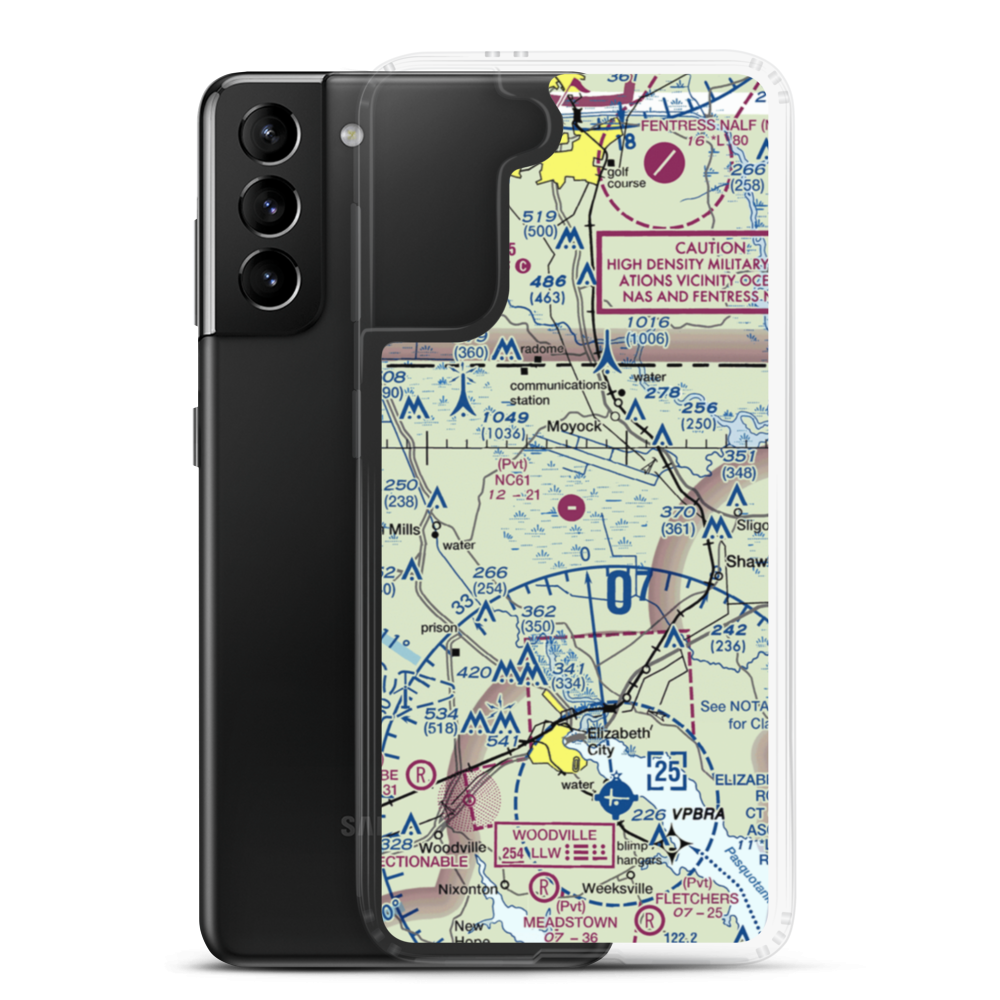 Blackwater Airstrip (NC61) VFR Sectional Samsung Case Samsung Galaxy S21 Plus model shown