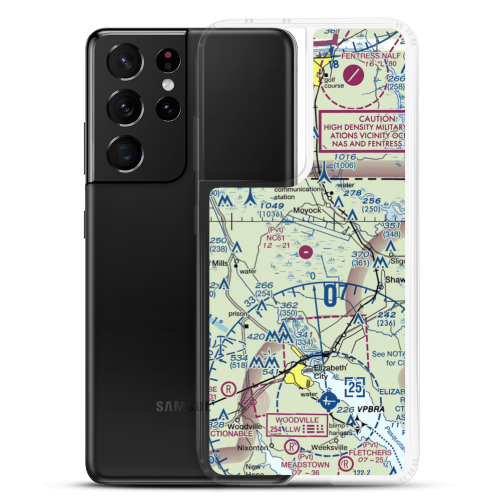 Blackwater Airstrip (NC61) VFR Sectional Samsung Case Samsung Galaxy S21 Ultra model shown