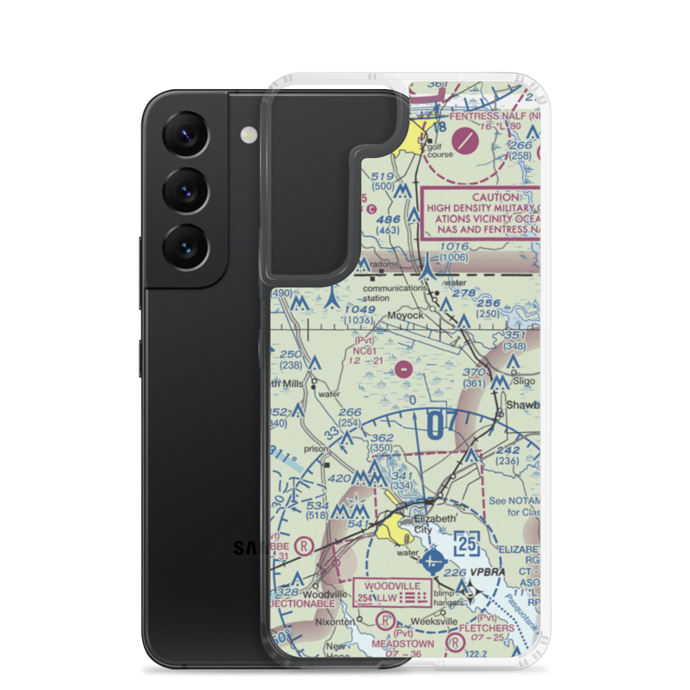 Blackwater Airstrip (NC61) VFR Sectional Samsung Case Samsung Galaxy S22 model shown