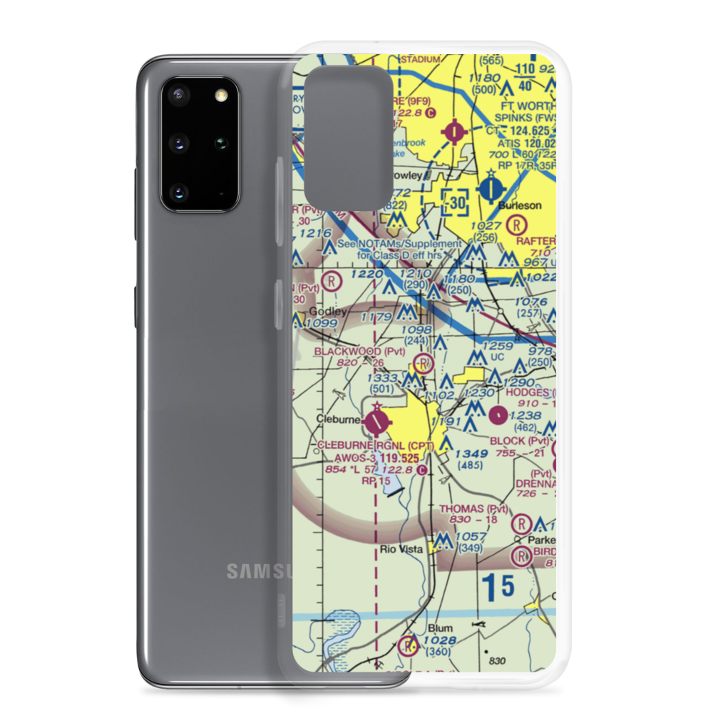 Blackwood Airpark (TX46) VFR Sectional Samsung Case Samsung Galaxy S20 Plus model shown