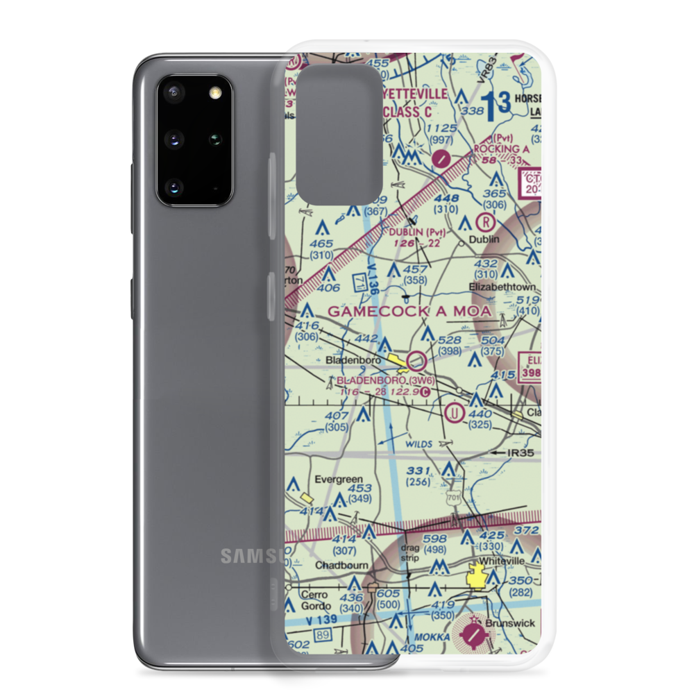Bladenboro Airport (3W6) VFR Sectional Samsung Case Samsung Galaxy S20 Plus model shown