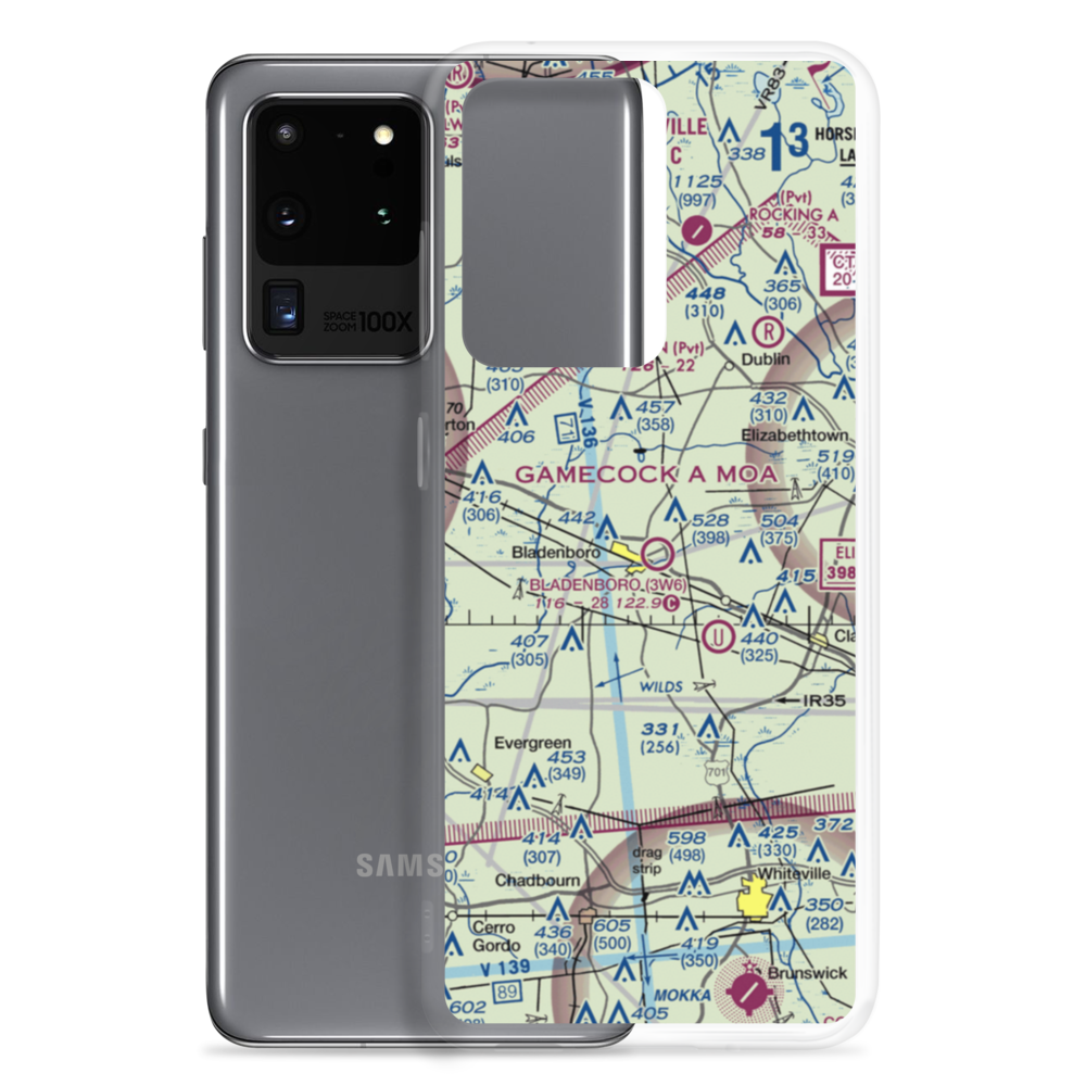 Bladenboro Airport (3W6) VFR Sectional Samsung Case Samsung Galaxy S20 Ultra model shown