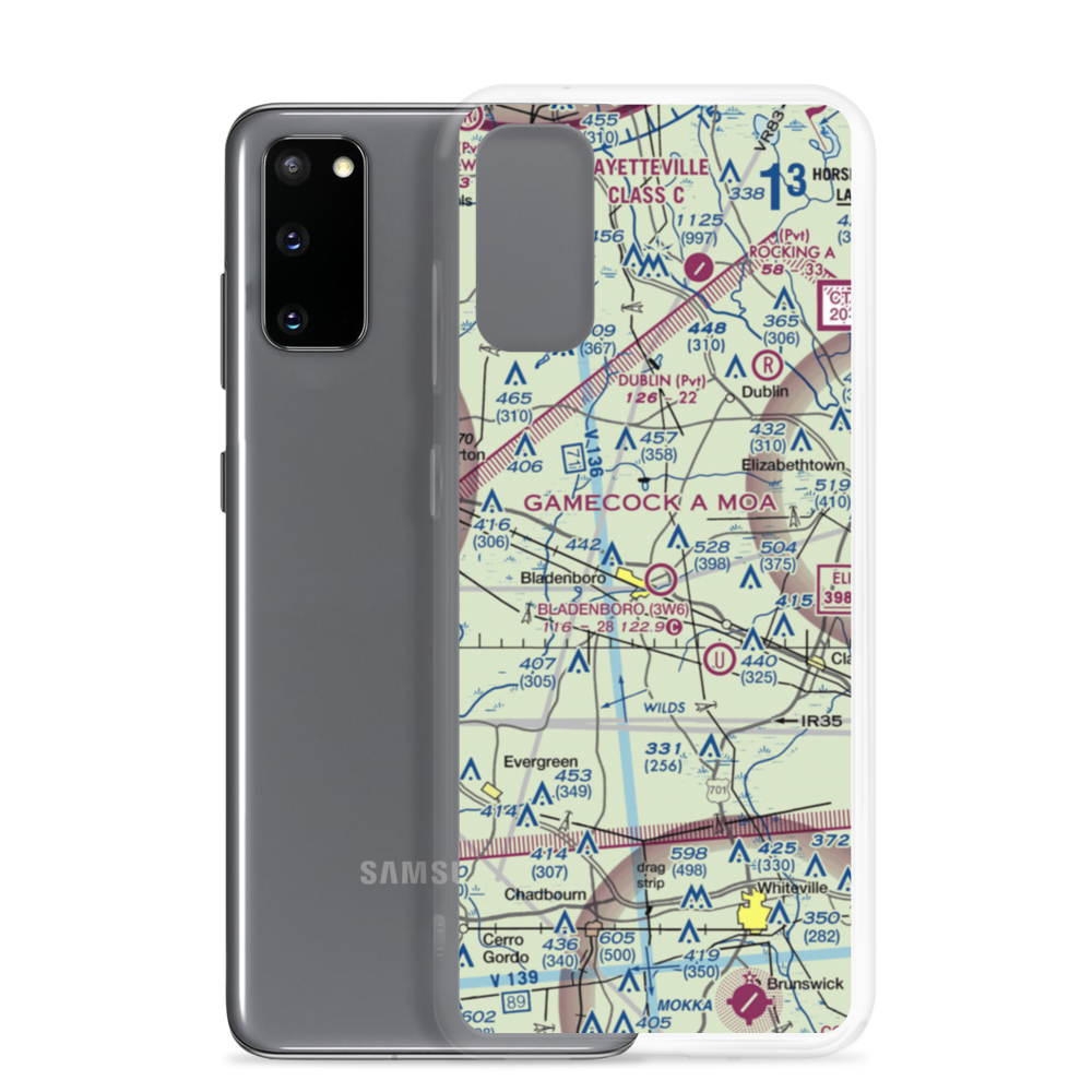 Bladenboro Airport (3W6) VFR Sectional Samsung Case Samsung Galaxy S20 model shown
