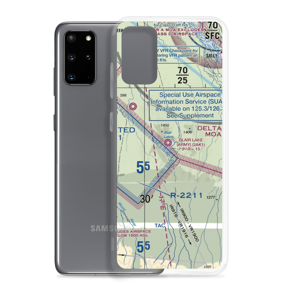 Blair Lake Airport (2AK1) VFR Sectional Samsung Case Samsung Galaxy S20 Plus model shown