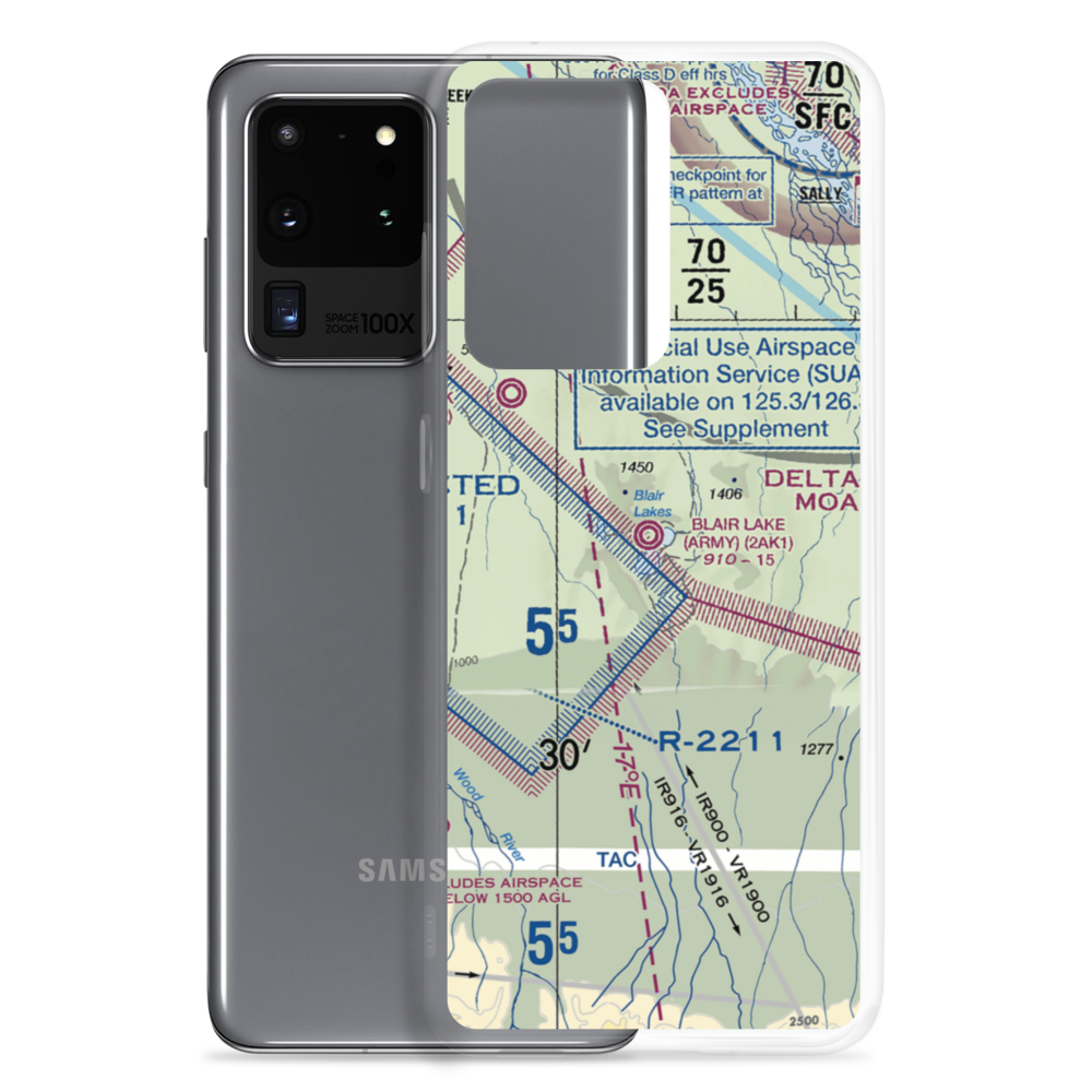 Blair Lake Airport (2AK1) VFR Sectional Samsung Case Samsung Galaxy S20 Ultra model shown
