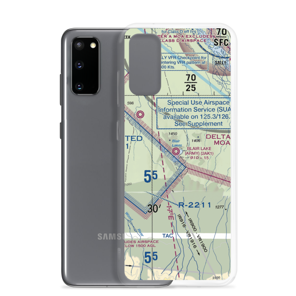 Blair Lake Airport (2AK1) VFR Sectional Samsung Case Samsung Galaxy S20 model shown