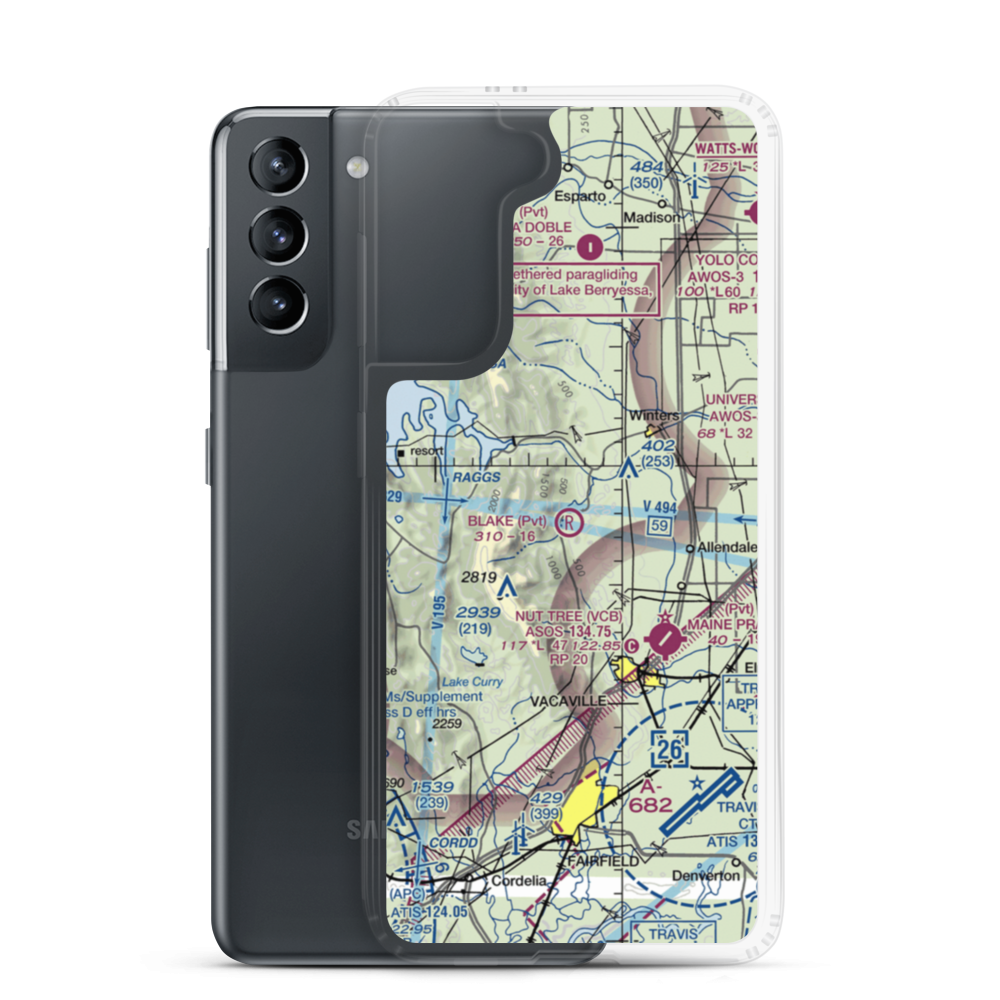 Blake Sky Park Airport (CA57) VFR Sectional Samsung Case Samsung Galaxy S21 model shown