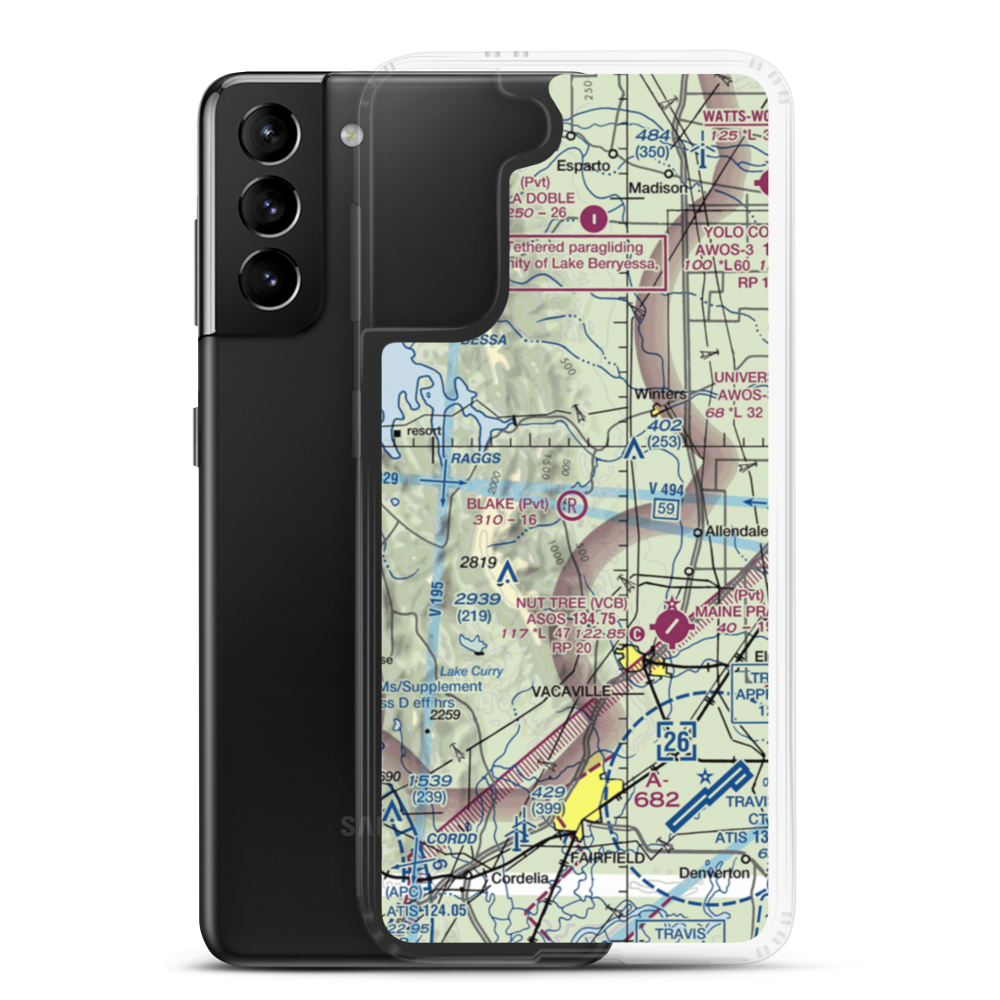 Blake Sky Park Airport (CA57) VFR Sectional Samsung Case Samsung Galaxy S21 Plus model shown