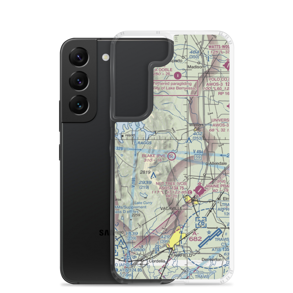 Blake Sky Park Airport (CA57) VFR Sectional Samsung Case Samsung Galaxy S22 model shown