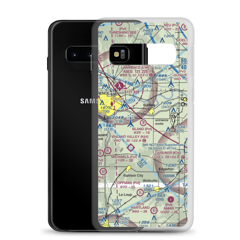 Bland Airport (52KS) VFR Sectional Samsung Case Samsung Galaxy S10 model shown