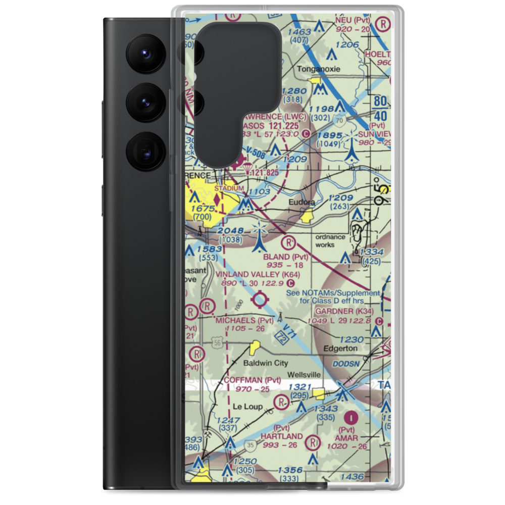 Bland Airport (52KS) VFR Sectional Samsung Case Samsung Galaxy S22 Ultra model shown