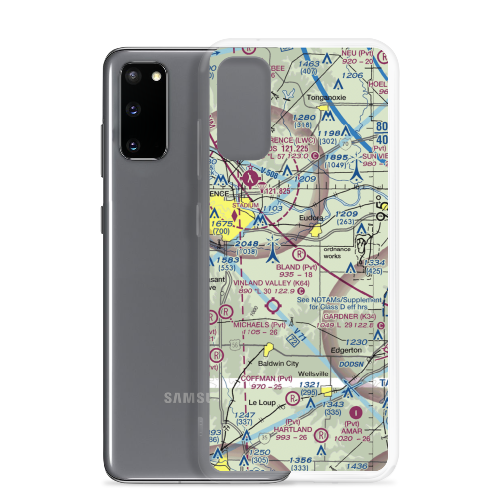 Bland Airport (52KS) VFR Sectional Samsung Case Samsung Galaxy S20 model shown