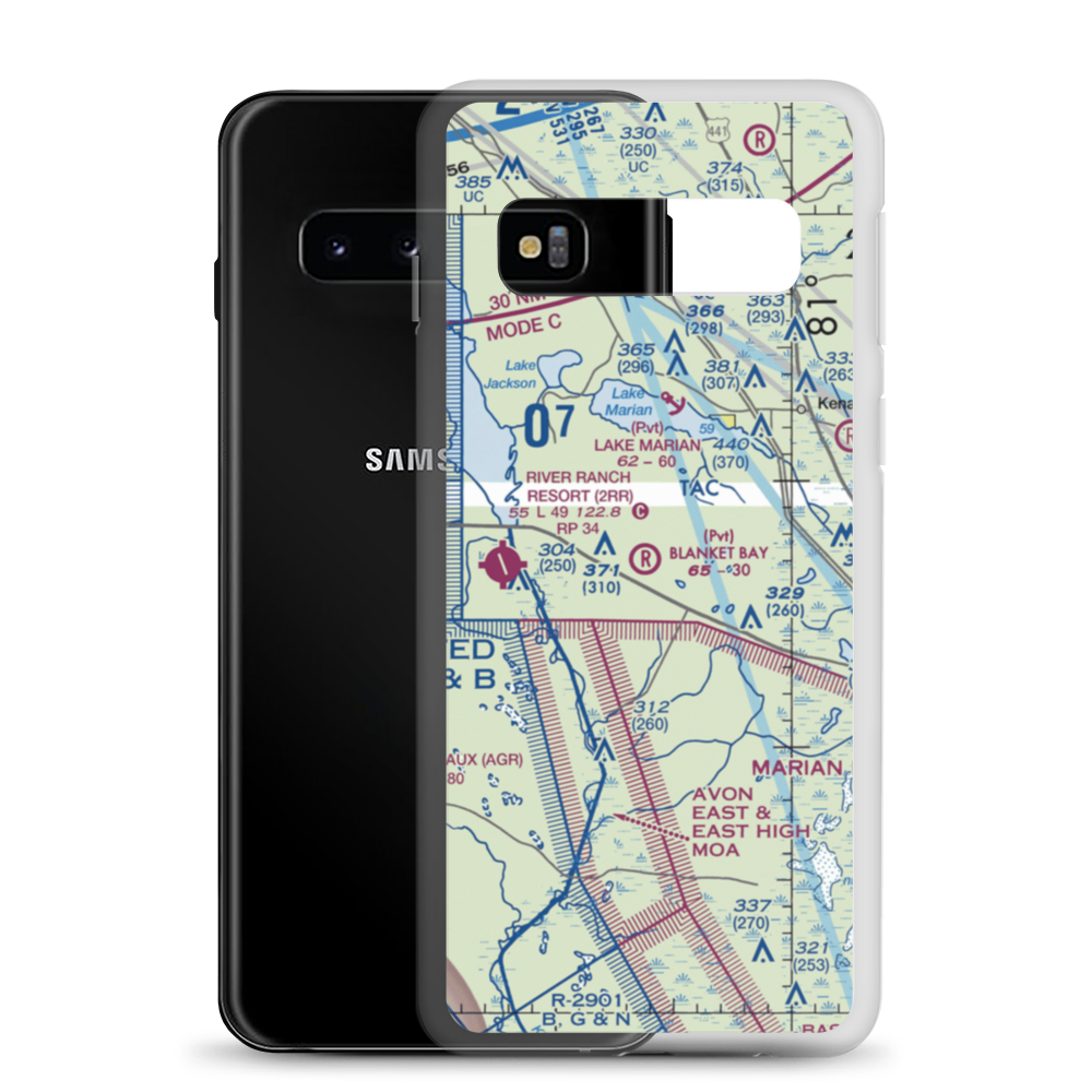 Blanket Bay Airport (6FD5) VFR Sectional Samsung Case Samsung Galaxy S10 model shown