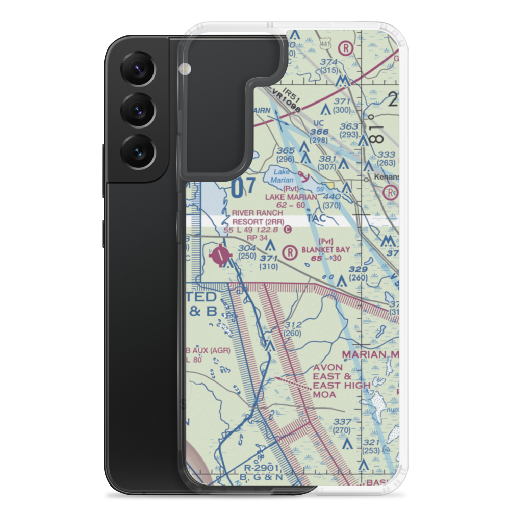 Blanket Bay Airport (6FD5) VFR Sectional Samsung Case Samsung Galaxy S22 Plus model shown