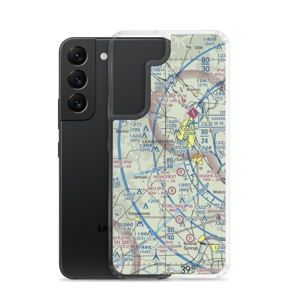 Blaser's Airport (SN84) VFR Sectional Samsung Case Samsung Galaxy S22 model shown