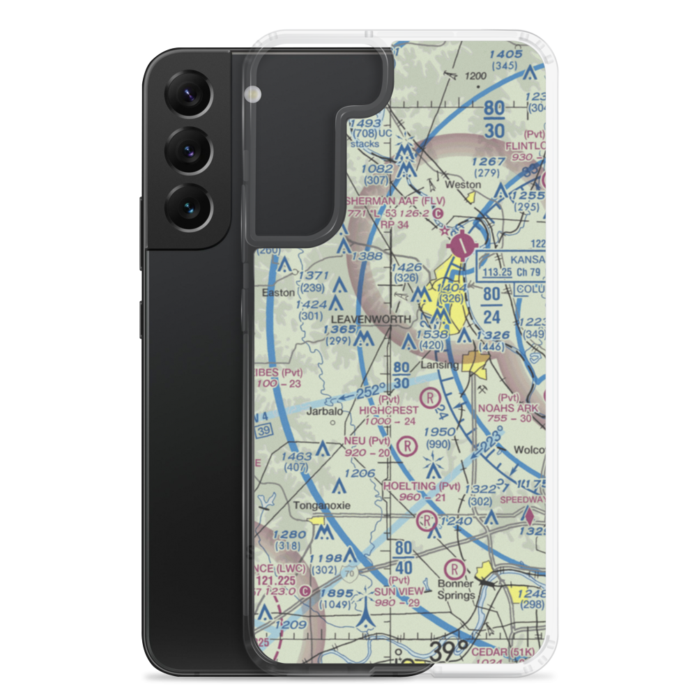 Blaser's Airport (SN84) VFR Sectional Samsung Case Samsung Galaxy S22 Plus model shown
