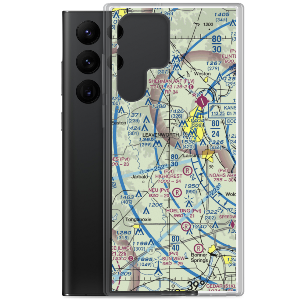 Blaser's Airport (SN84) VFR Sectional Samsung Case Samsung Galaxy S22 Ultra model shown
