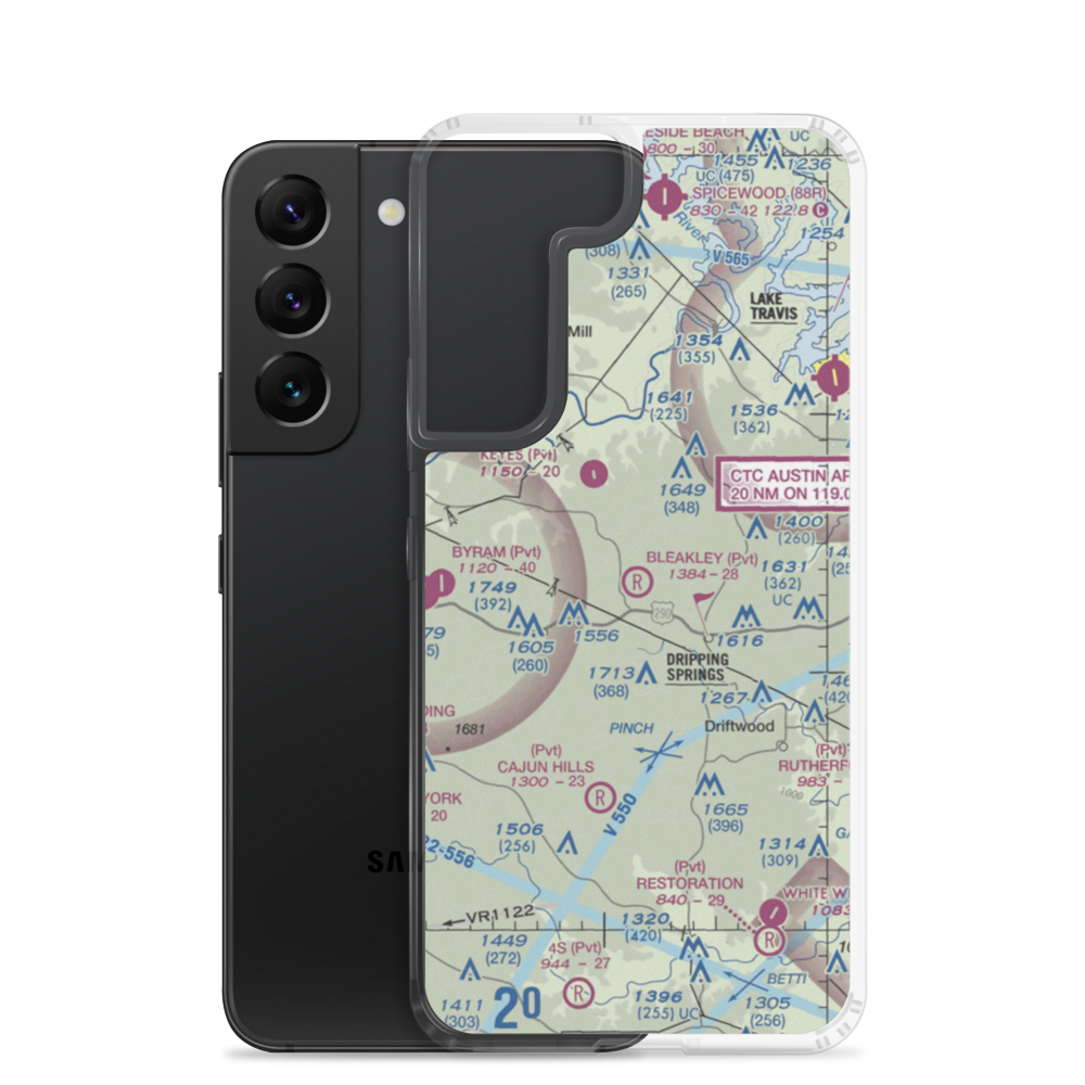 Bleakley Ranch Airport (5TE2) VFR Sectional Samsung Case Samsung Galaxy S22 model shown