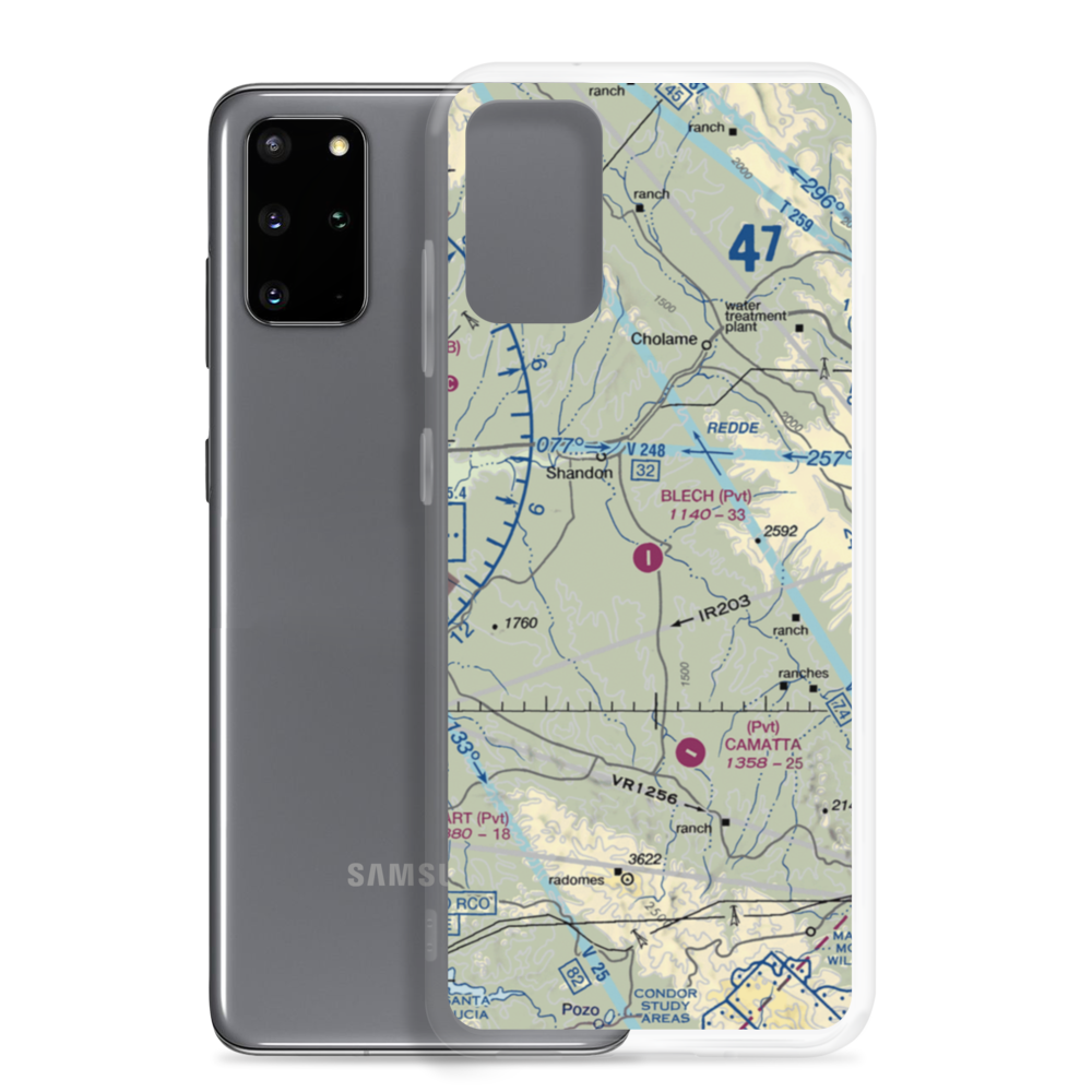 Blech Ranch Airport (0CA9) VFR Sectional Samsung Case Samsung Galaxy S20 Plus model shown