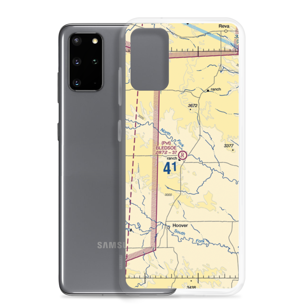 Bledsoe Ranch Airport (0SD3) VFR Sectional Samsung Case Samsung Galaxy S20 Plus model shown