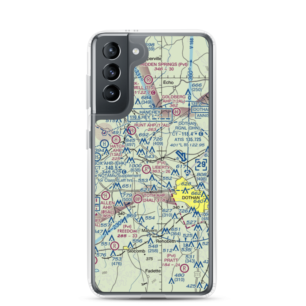 Blessings Landing Air Ranch (84AL) VFR Sectional Samsung Case Samsung Galaxy S21 model shown