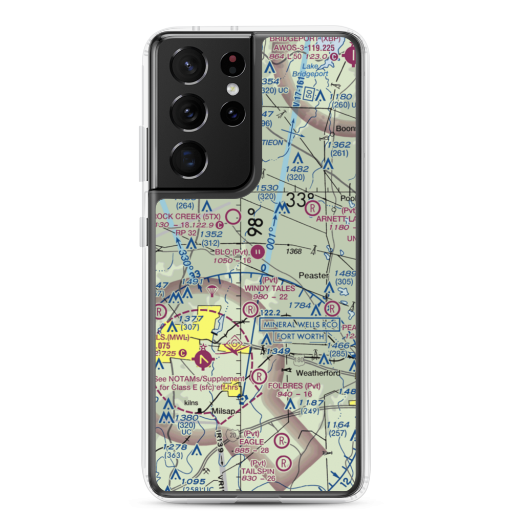 Blo Airport (12TS) VFR Sectional Samsung Case Samsung Galaxy S21 Ultra model shown