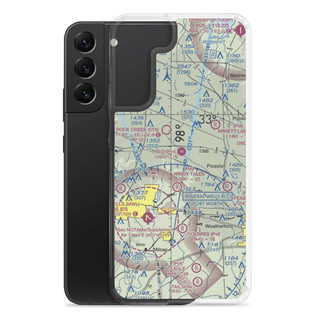 Blo Airport (12TS) VFR Sectional Samsung Case Samsung Galaxy S22 Plus model shown