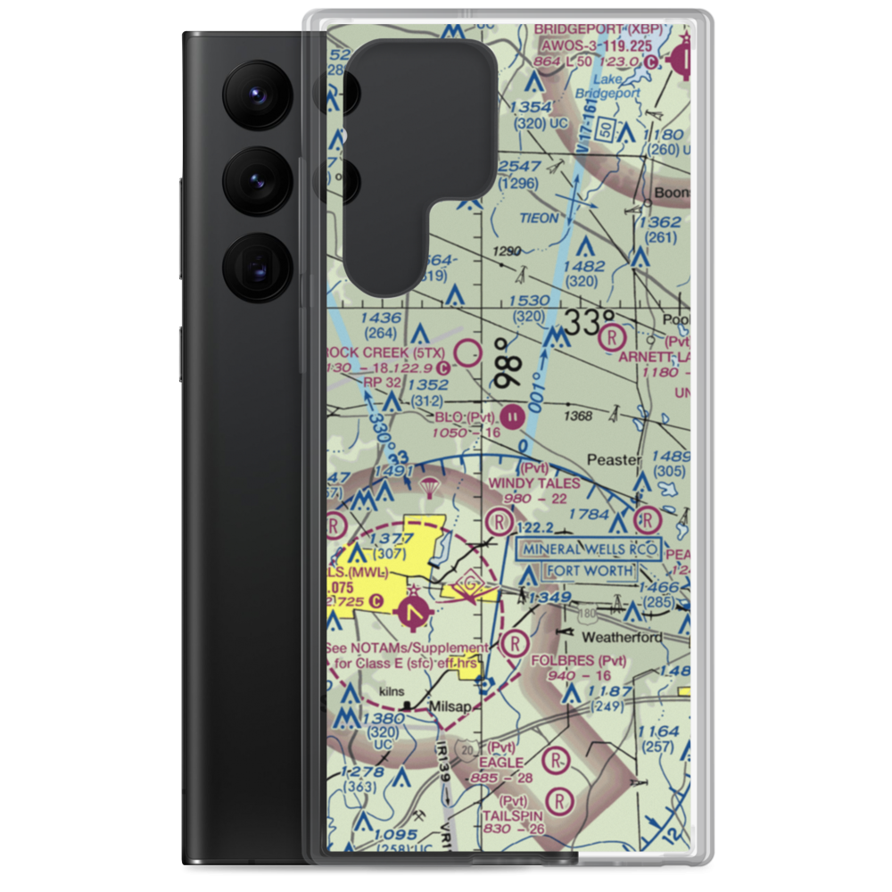 Blo Airport (12TS) VFR Sectional Samsung Case Samsung Galaxy S22 Ultra model shown