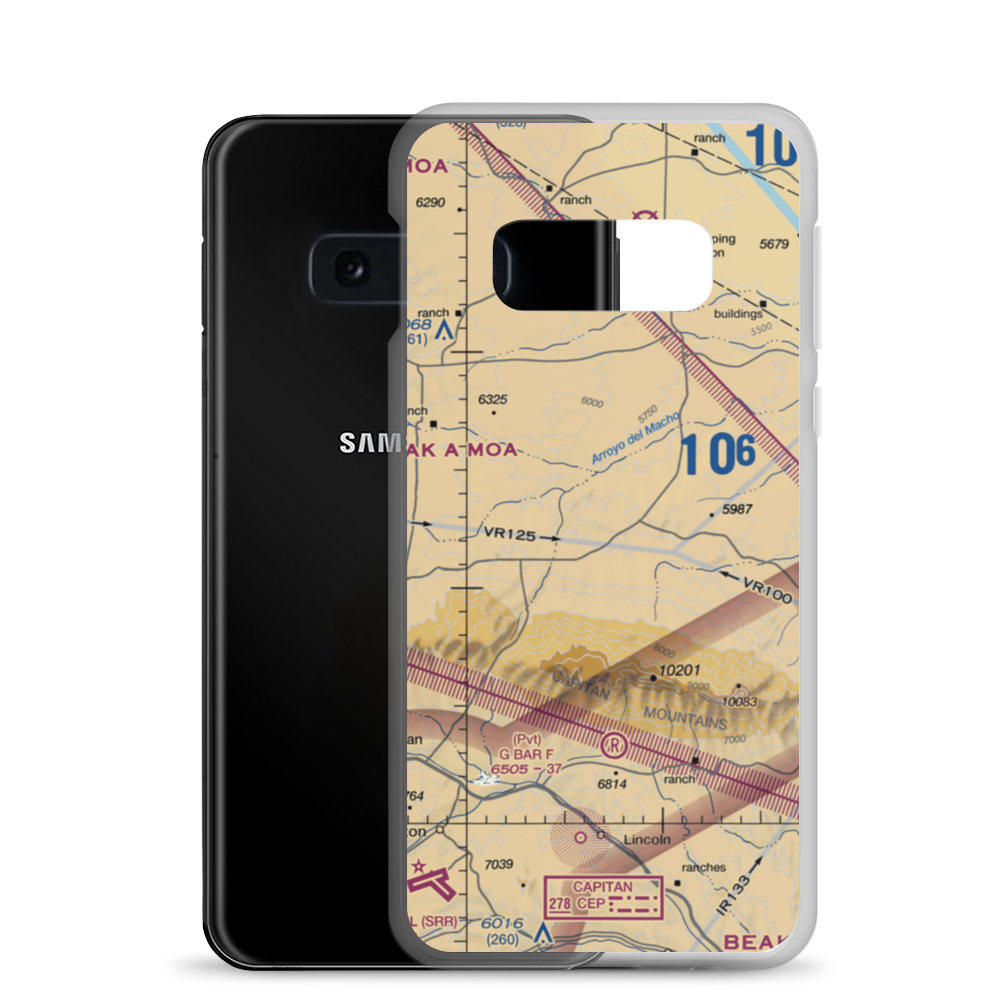 Block Ranch Airport (4AZ2) VFR Sectional Samsung Case Samsung Galaxy S10e model shown