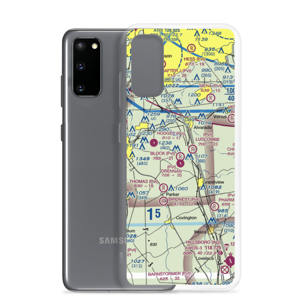 Block Ranch Airport (TX78) VFR Sectional Samsung Case Samsung Galaxy S20 model shown