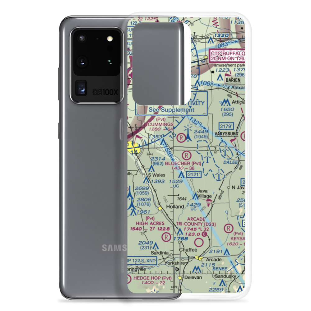 Bloecher Farm Airport (92NY) VFR Sectional Samsung Case Samsung Galaxy S20 Ultra model shown