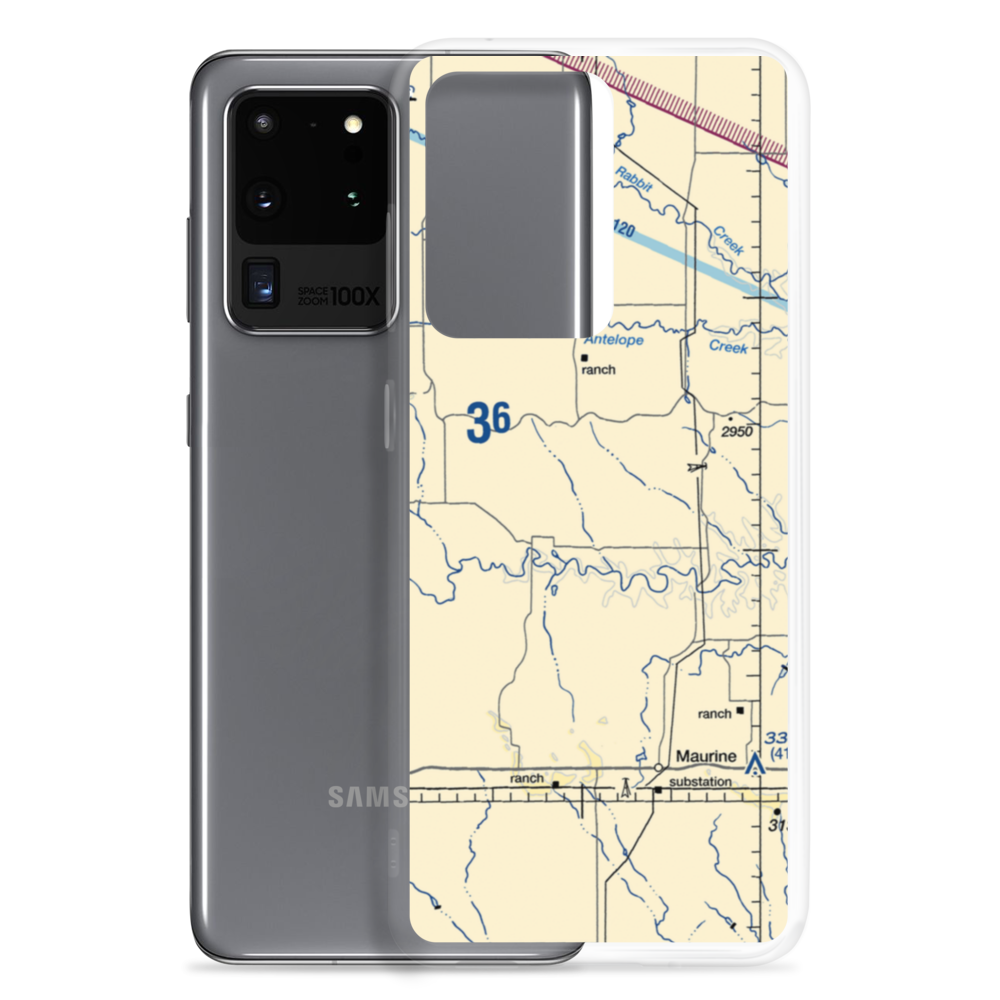 Blomberg 42 Ranch Private Airport (SD48) VFR Sectional Samsung Case Samsung Galaxy S20 Ultra model shown