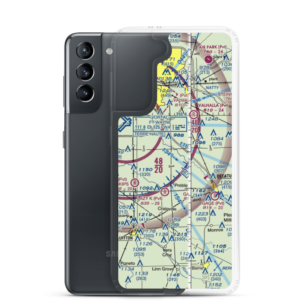 Blomenberg Airport (II85) VFR Sectional Samsung Case Samsung Galaxy S21 model shown