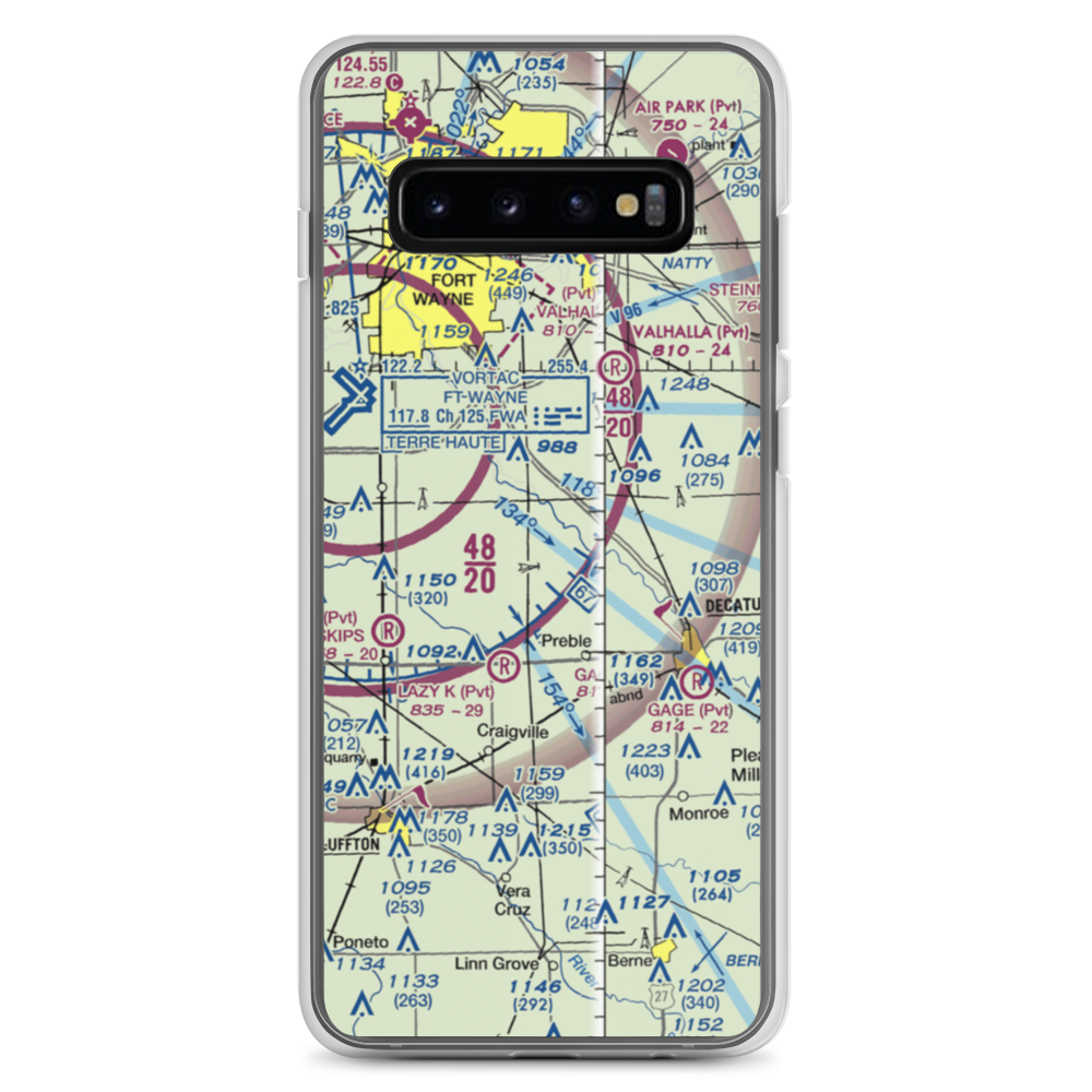 Blomenberg Airport (II85) VFR Sectional Samsung Case Samsung Galaxy S10+ model shown