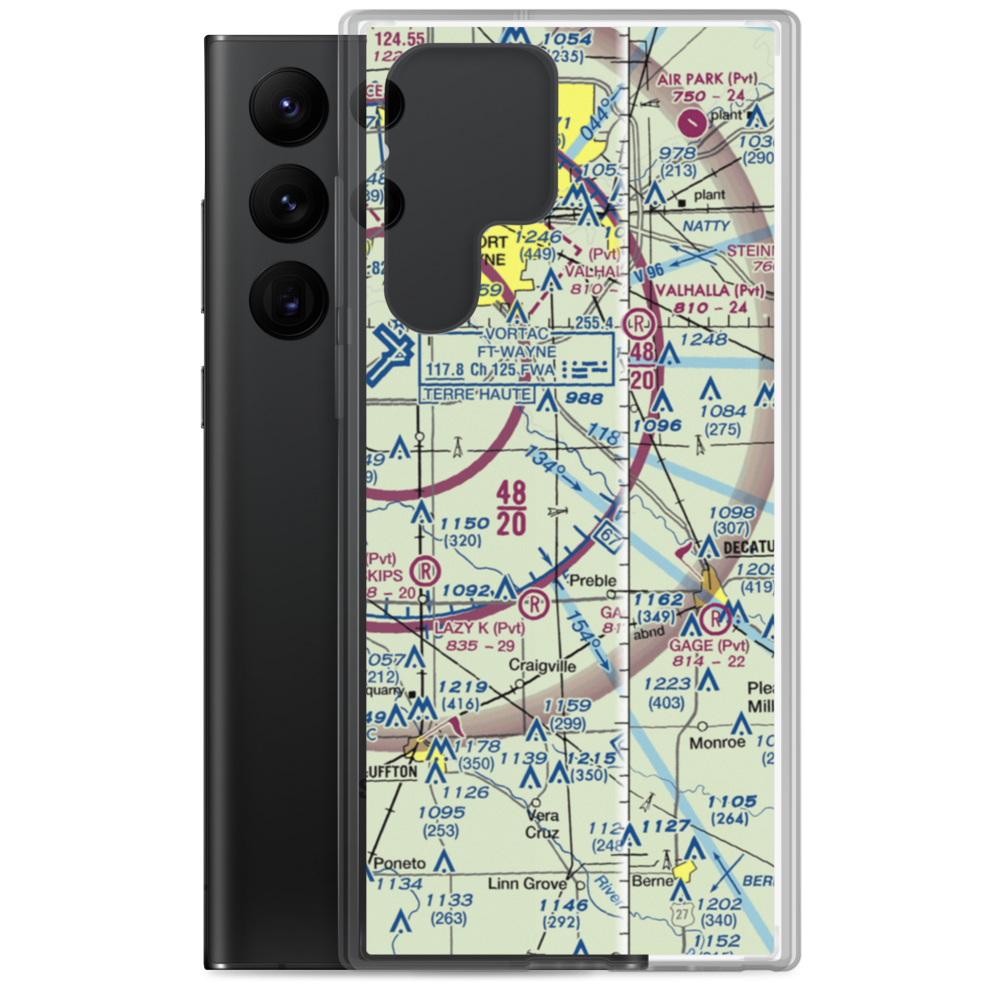 Blomenberg Airport (II85) VFR Sectional Samsung Case Samsung Galaxy S22 Ultra model shown