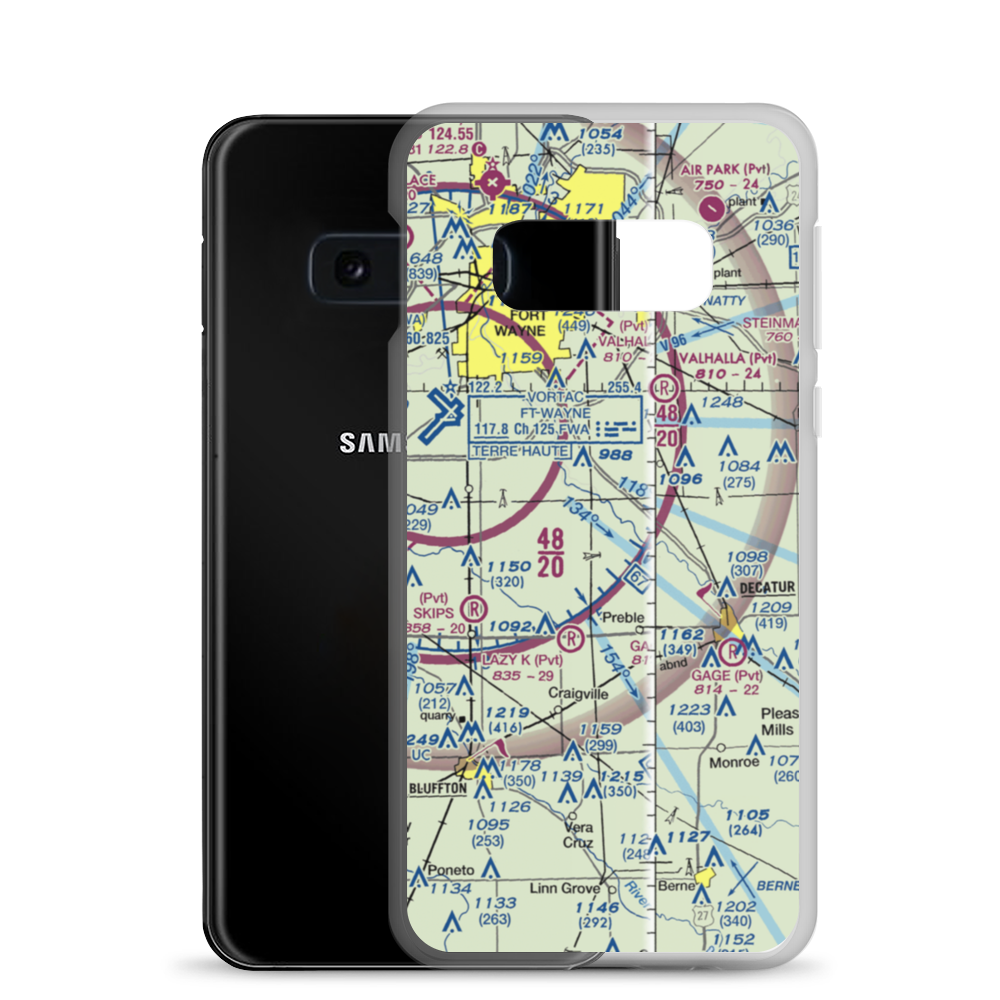 Blomenberg Airport (II85) VFR Sectional Samsung Case Samsung Galaxy S10e model shown