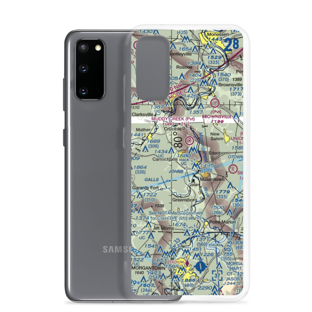 Blomster Field Farm Airport (5PA0) VFR Sectional Samsung Case Samsung Galaxy S20 model shown