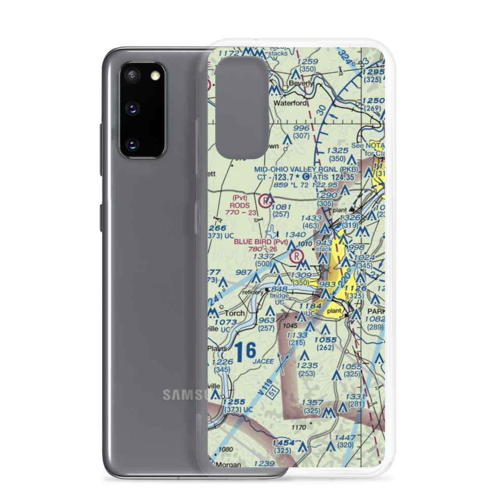 Blue Bird Airport (OH38) VFR Sectional Samsung Case Samsung Galaxy S20 model shown