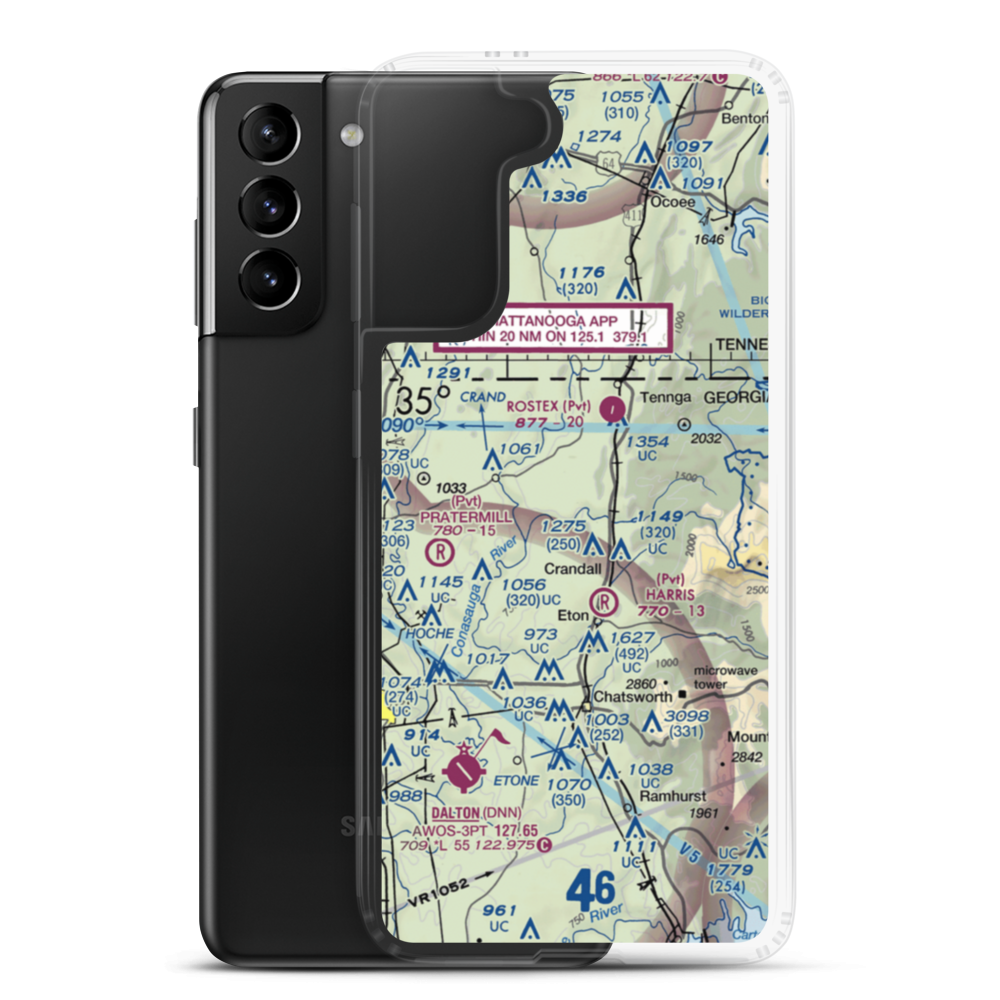 Blue Bird Field (37GA) VFR Sectional Samsung Case Samsung Galaxy S21 Plus model shown