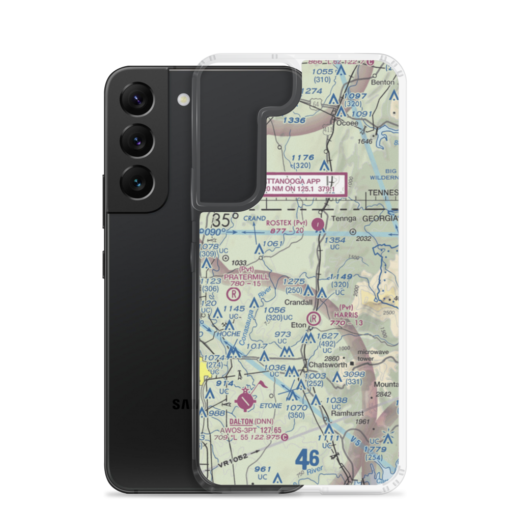 Blue Bird Field (37GA) VFR Sectional Samsung Case Samsung Galaxy S22 model shown
