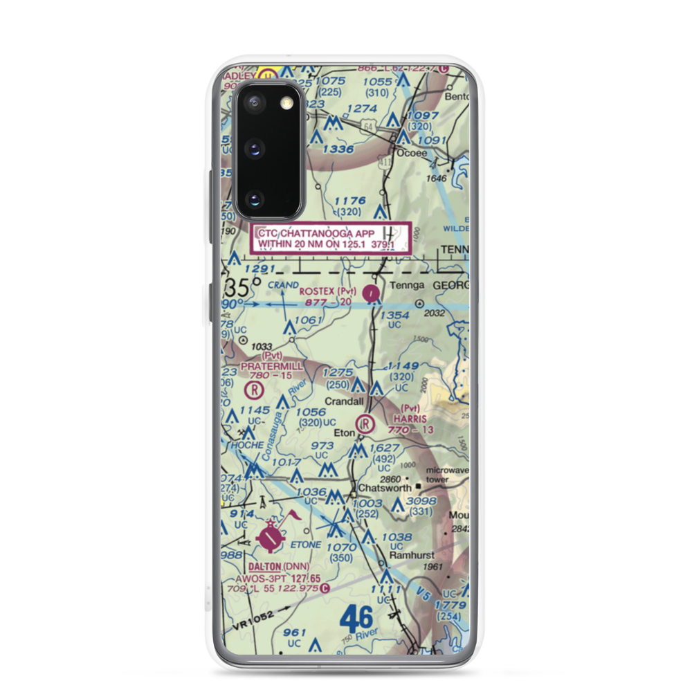 Blue Bird Field (37GA) VFR Sectional Samsung Case Samsung Galaxy S20 model shown