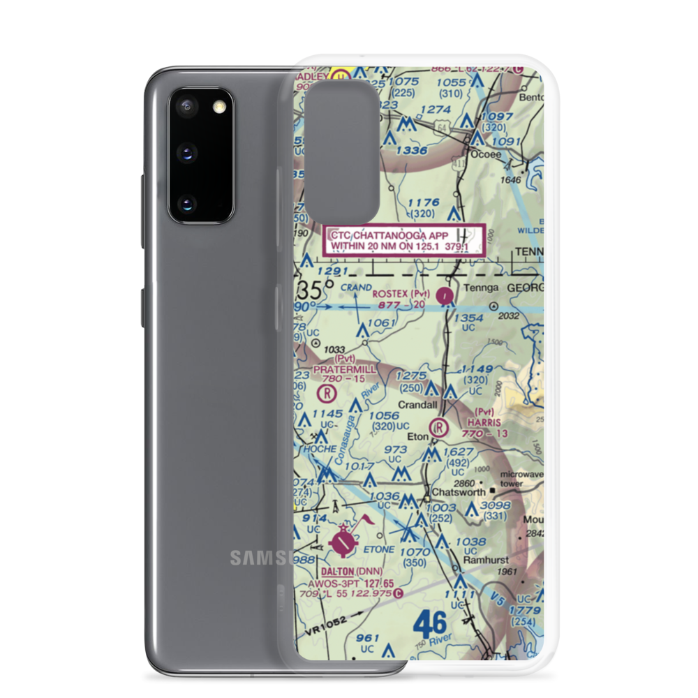 Blue Bird Field (37GA) VFR Sectional Samsung Case Samsung Galaxy S20 model shown