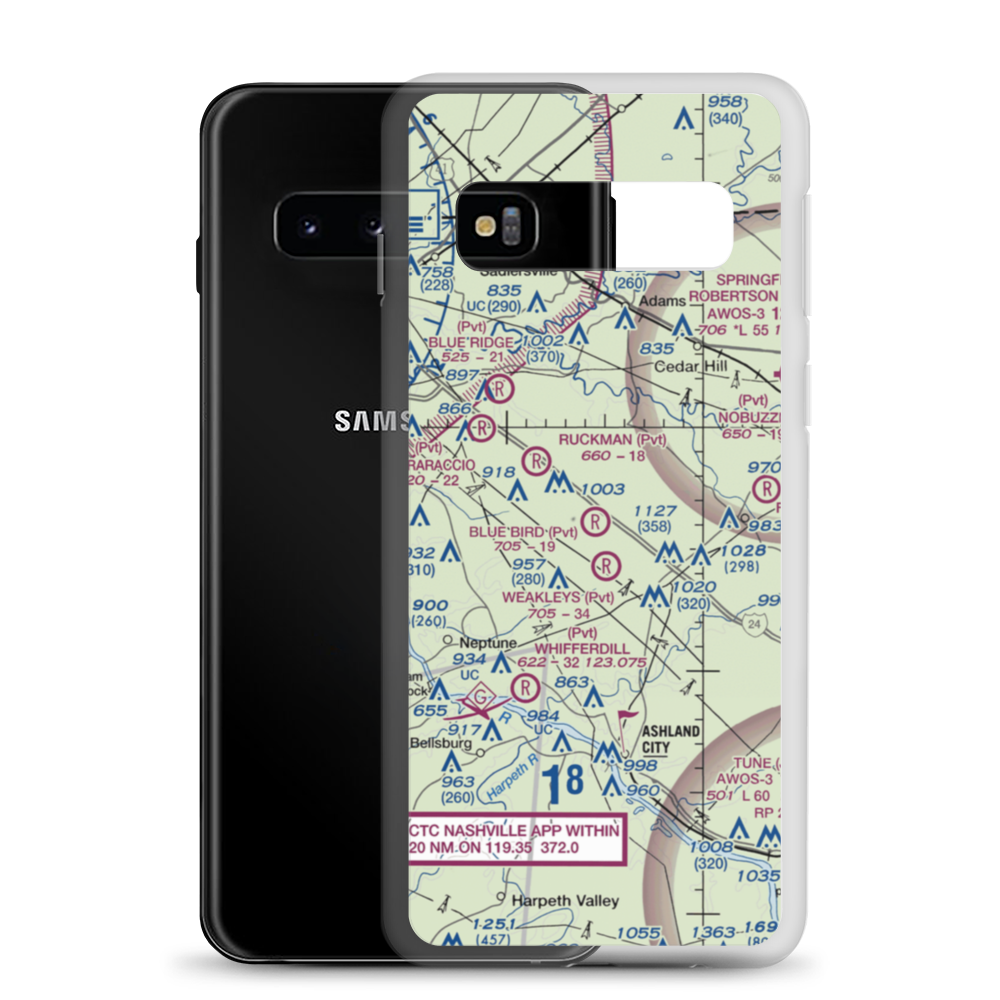 Blue Bird Field (7TN0) VFR Sectional Samsung Case Samsung Galaxy S10 model shown
