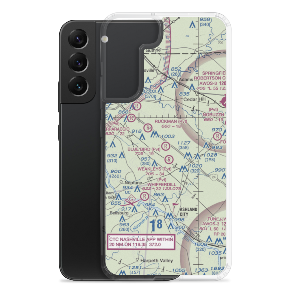 Blue Bird Field (7TN0) VFR Sectional Samsung Case Samsung Galaxy S22 Plus model shown