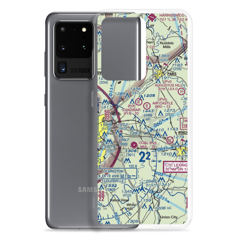 Blue Grass Station Army Heliport (LSD) VFR Sectional Samsung Case Samsung Galaxy S20 Ultra model shown