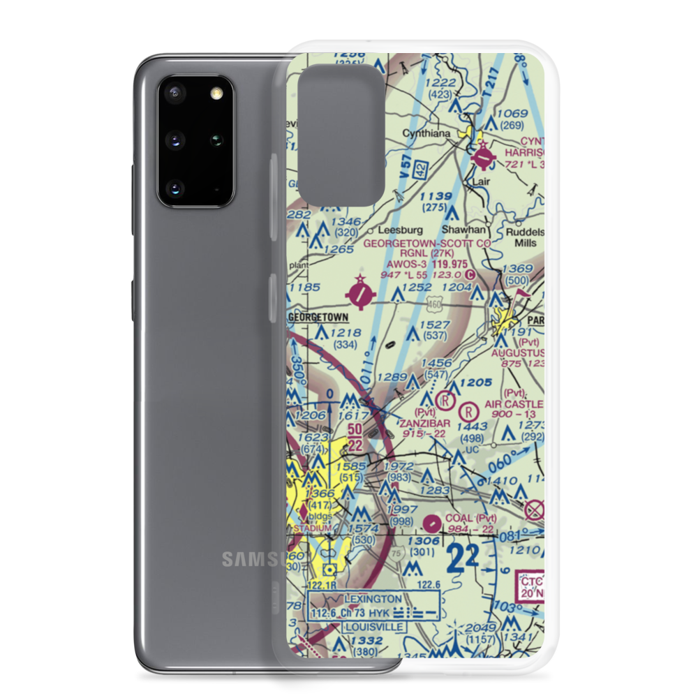 Blue Haven Farm Airport (14KY) VFR Sectional Samsung Case Samsung Galaxy S20 Plus model shown