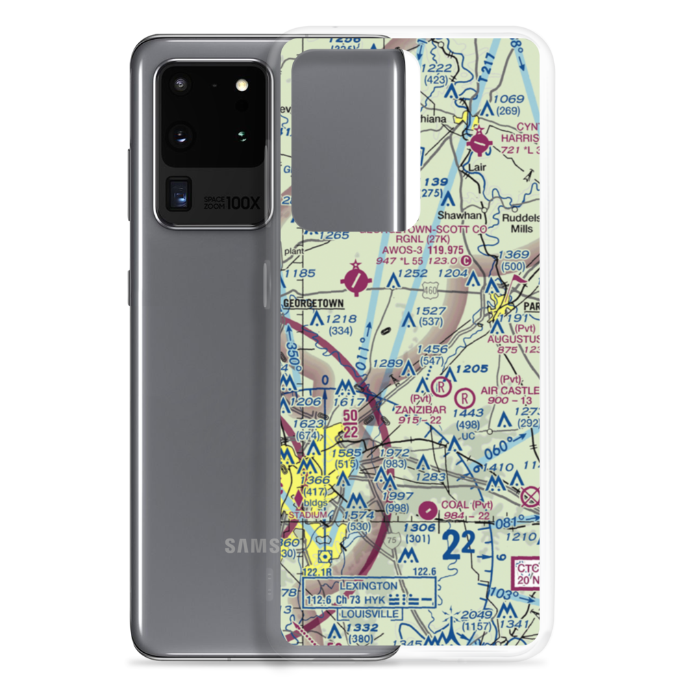 Blue Haven Farm Airport (14KY) VFR Sectional Samsung Case Samsung Galaxy S20 Ultra model shown